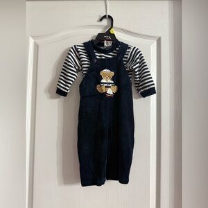 Vintage Good Lad Overall Set Teddy Bear Sz 6/9M. D-1223